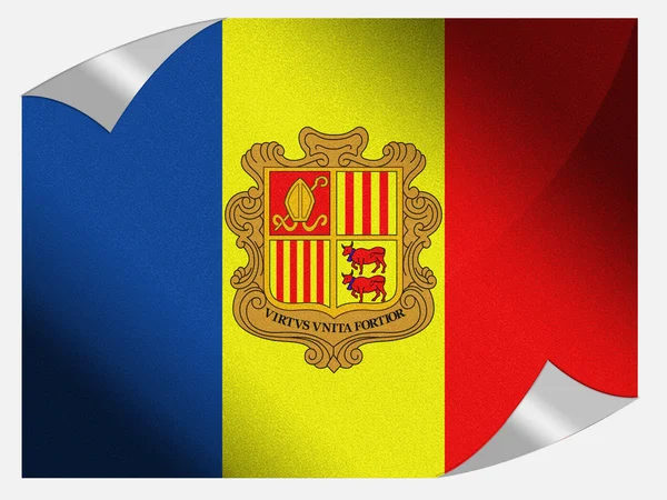 Andorra-flagge — Stockfoto