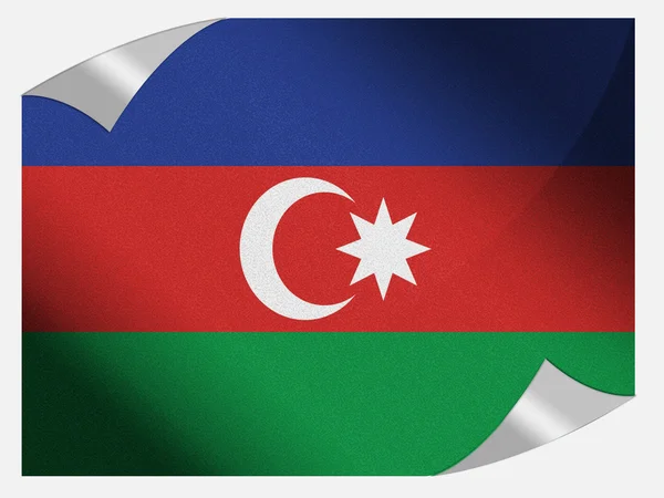 De Azerbeidzjaanse vlag — Stockfoto