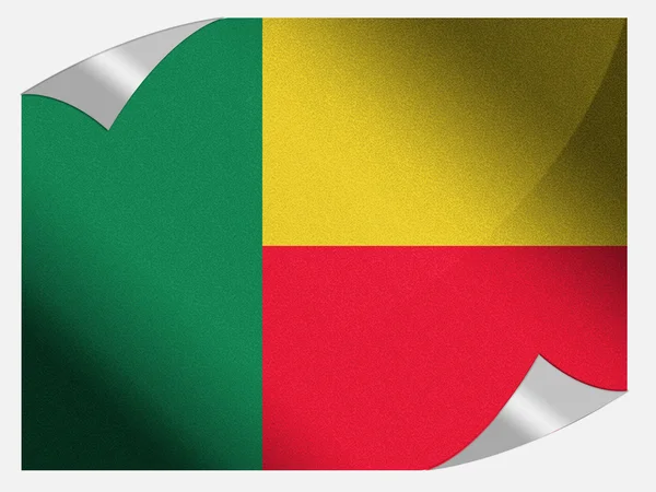 Benin-Flagge — Stockfoto