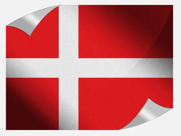 Bandeira dinamarquesa — Fotografia de Stock