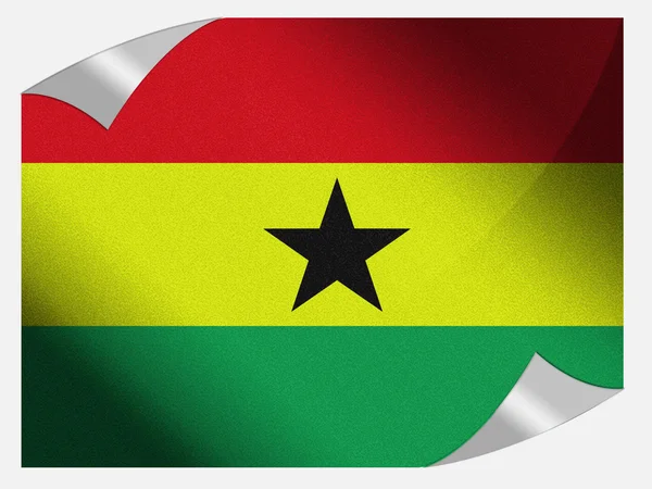 The Ghana flag — Stock Photo, Image