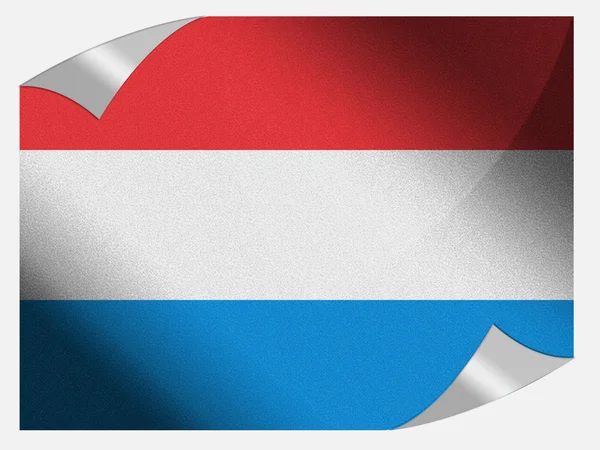 Die luxemburgische Flagge — Stockfoto