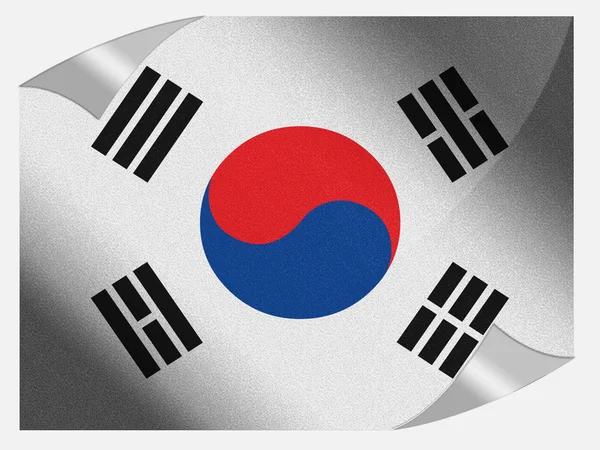 Flaga Korei Południowej — Zdjęcie stockowe