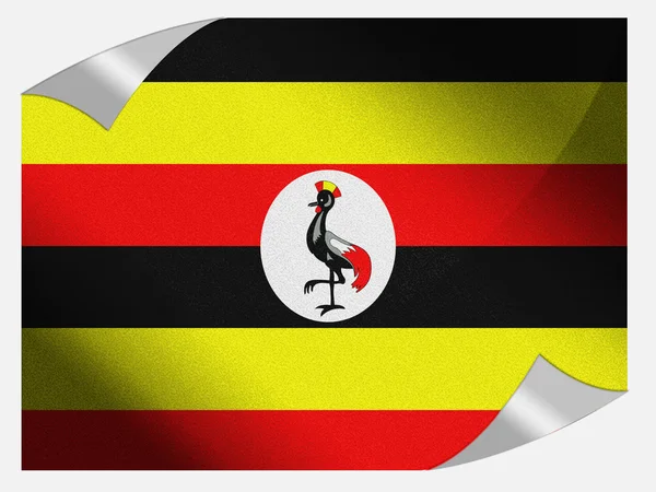 乌干达国旗 — 图库照片