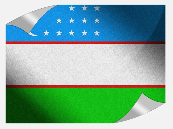 Bandiera Uzbekistan — Foto Stock