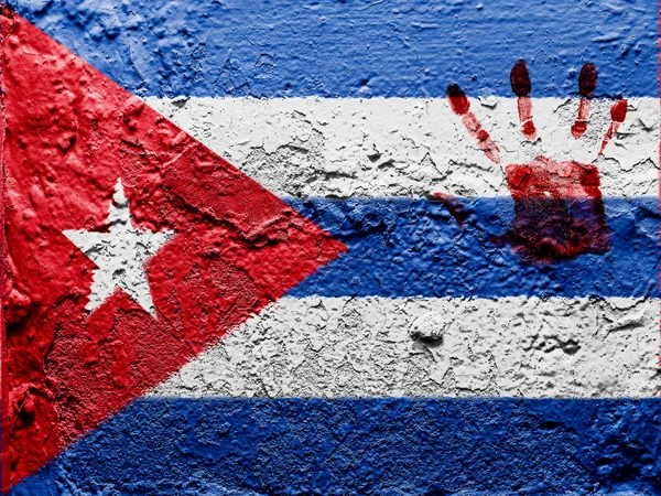Кубинский флаг — стоковое фото