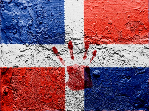 The Dominican Republic flag — Stock Photo, Image