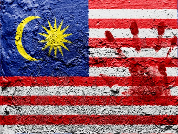 Die malaysische Flagge — Stockfoto