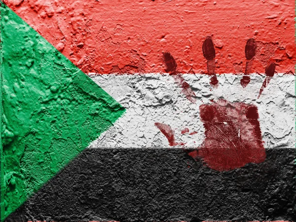 Die sudanesische Flagge — Stockfoto