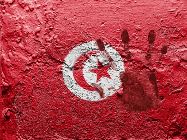 Bandeira de Tunis — Fotografia de Stock