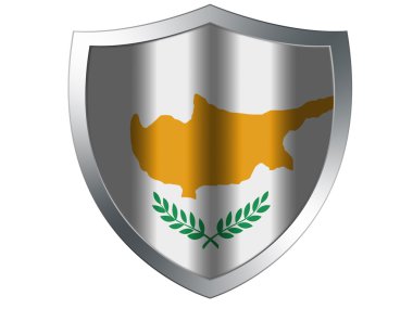 Kıbrıs bayrağı koruma kalkanına boyalı