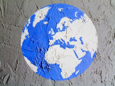 duvara boyalı Küre