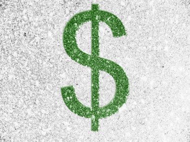 dolar işareti boyalı