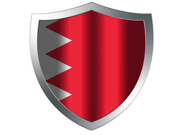 Bandeira do Bahrein pintada no escudo de proteção — Fotografia de Stock