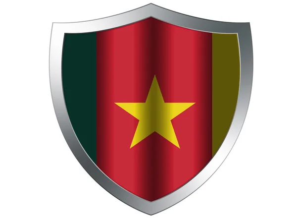 A kameruni zászló — Stock Fotó