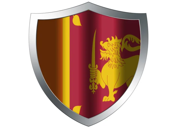 Bandiera Sri Lanka dipinta sullo scudo di protezione — Foto Stock