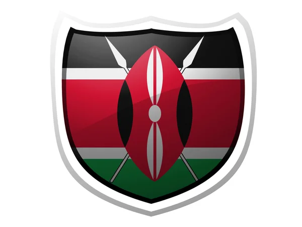 ケニアの国旗に描かれました。 — Stock fotografie