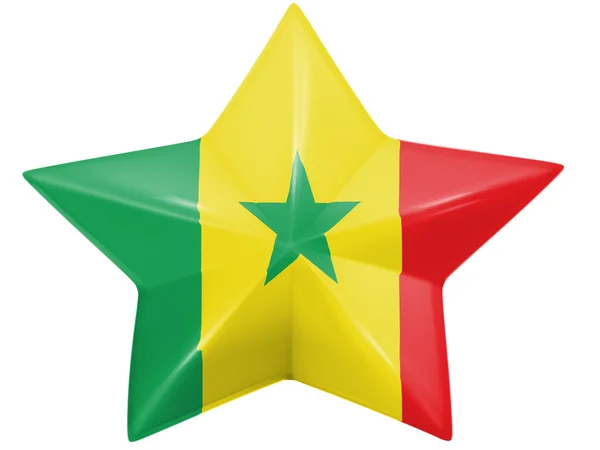 A Szenegál zászló — Stock Fotó