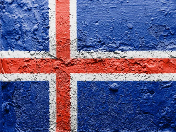 La bandera de Islandia — Foto de Stock