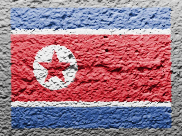 La bandera de Corea del Norte —  Fotos de Stock