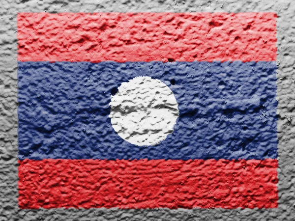 De Laotiaanse vlag — Stockfoto