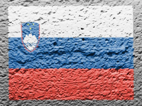 De vlag van Slovenië — Stockfoto