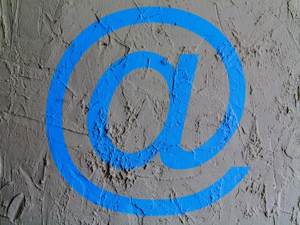 Email sign painted on wall — Stock Photo, Image