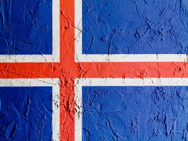 La bandera de Islandia — Foto de Stock