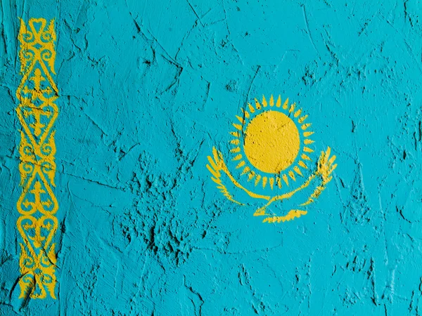 The Kazakh flag — Stock Photo, Image