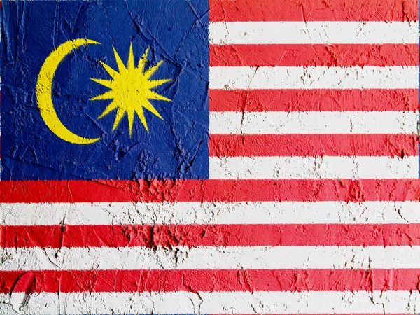 Η σημαία της Μαλαισίας — Φωτογραφία Αρχείου