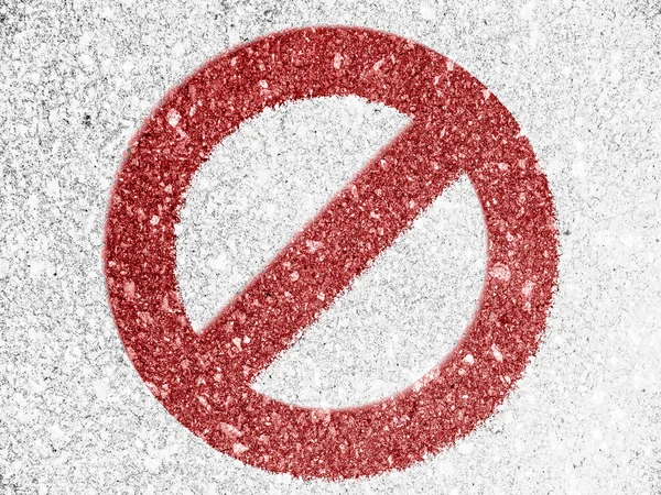 Forbidden sign painted on — Stock Photo, Image