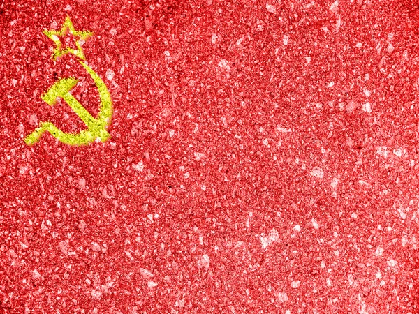 Flaga ZSRR malowane na — Zdjęcie stockowe