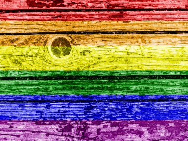 gay pride bayrak boyalı