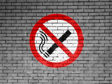 Hiç Sigara İçilmez işareti, çizilmiş