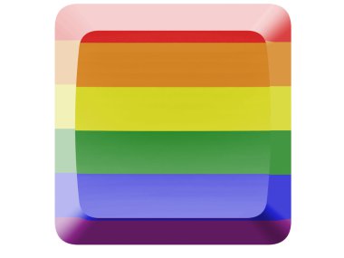 gay pride bayrak düğmesini boyalı