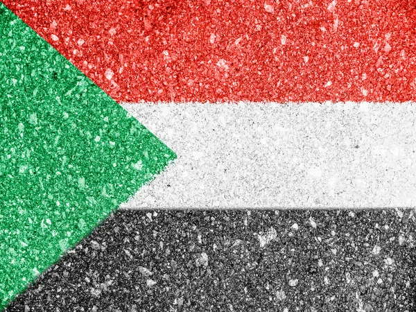 Die sudanesische Flagge — Stockfoto