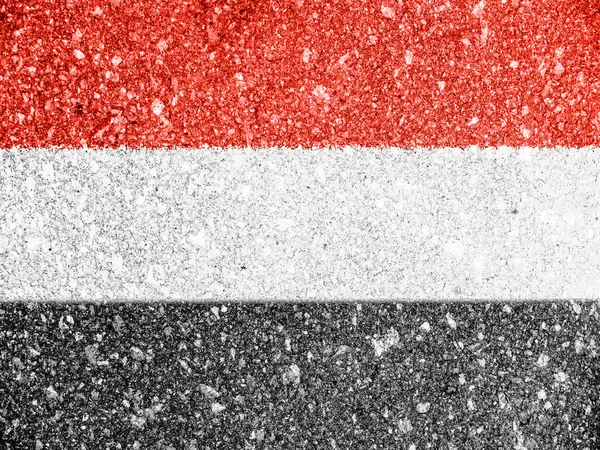 La bandera yemení — Foto de Stock