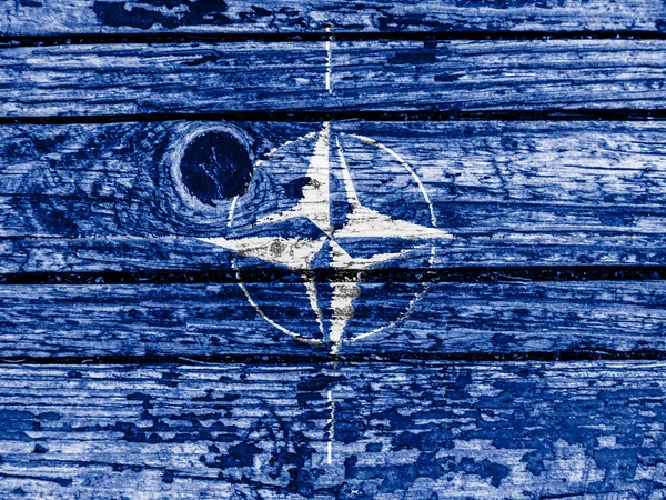 NATO symbol painted on — Stock Photo, Image