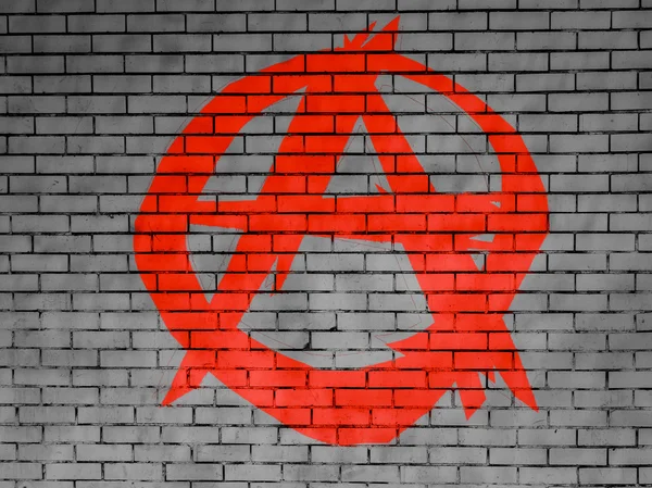 Malowane na symbolu anarchii — Zdjęcie stockowe