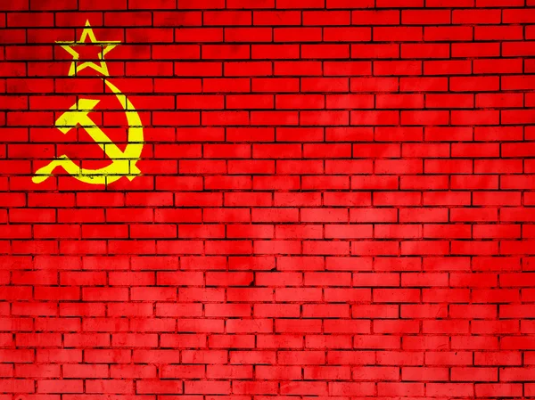 Die ussr-Fahne aufgemalt — Stockfoto