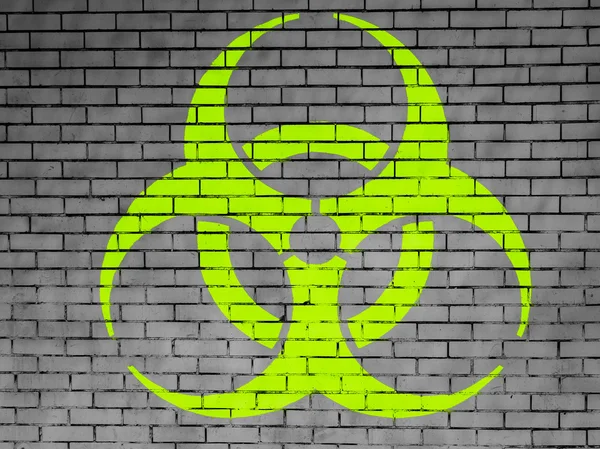 Biohazard sign painted on — Stock Photo, Image