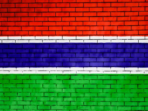 La bandera de Gambia — Foto de Stock
