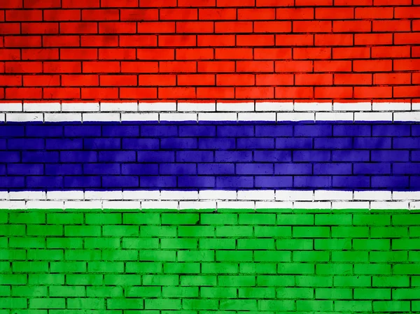 De vlag van gambia — Stockfoto