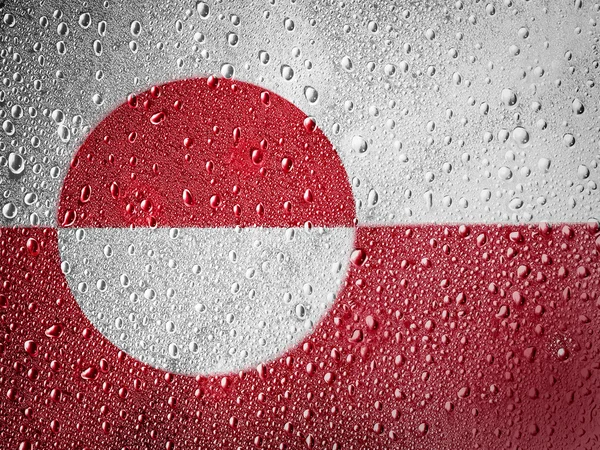 The Greenland flag — Stock Photo, Image