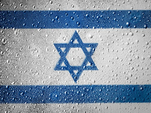 Den israeliska flaggan — Stockfoto