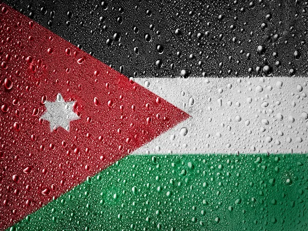 Η σημαία της Ιορδανίας — Φωτογραφία Αρχείου
