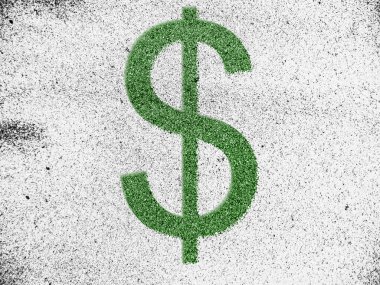 dolar işareti boyalı