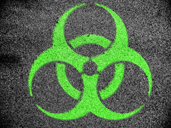 Biohazard sign painted on — Stock Photo, Image