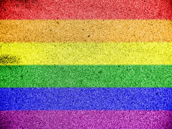 Gay pride flaggan målad på — Stockfoto