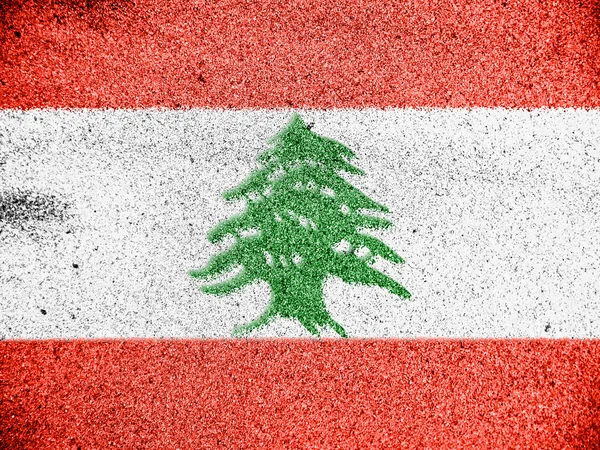 Die libanesische Flagge — Stockfoto